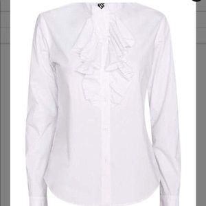 NSF ruffle button down shirt